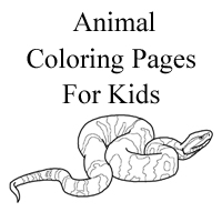 Coloring page of snakes